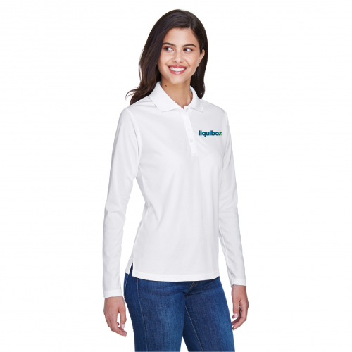 Core 365 Ladies' Pinnacle Performance Long-Sleeve Piqué Polo