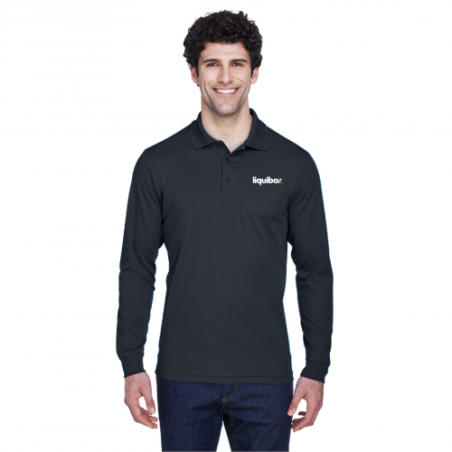 Core 365 Men's Pinnacle Performance Long-Sleeve Piqué Polo - Image 2