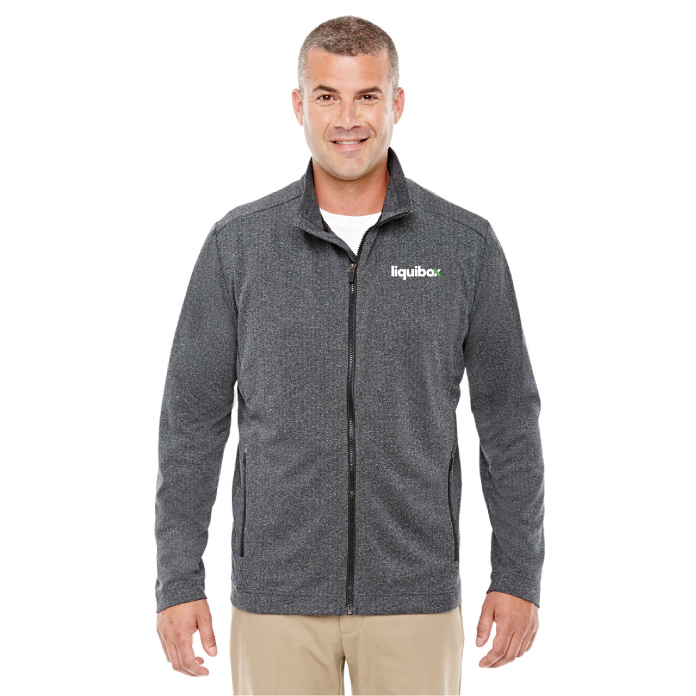 Devon & Jones Men's Fairfield Herringbone Full-Zip Jacket