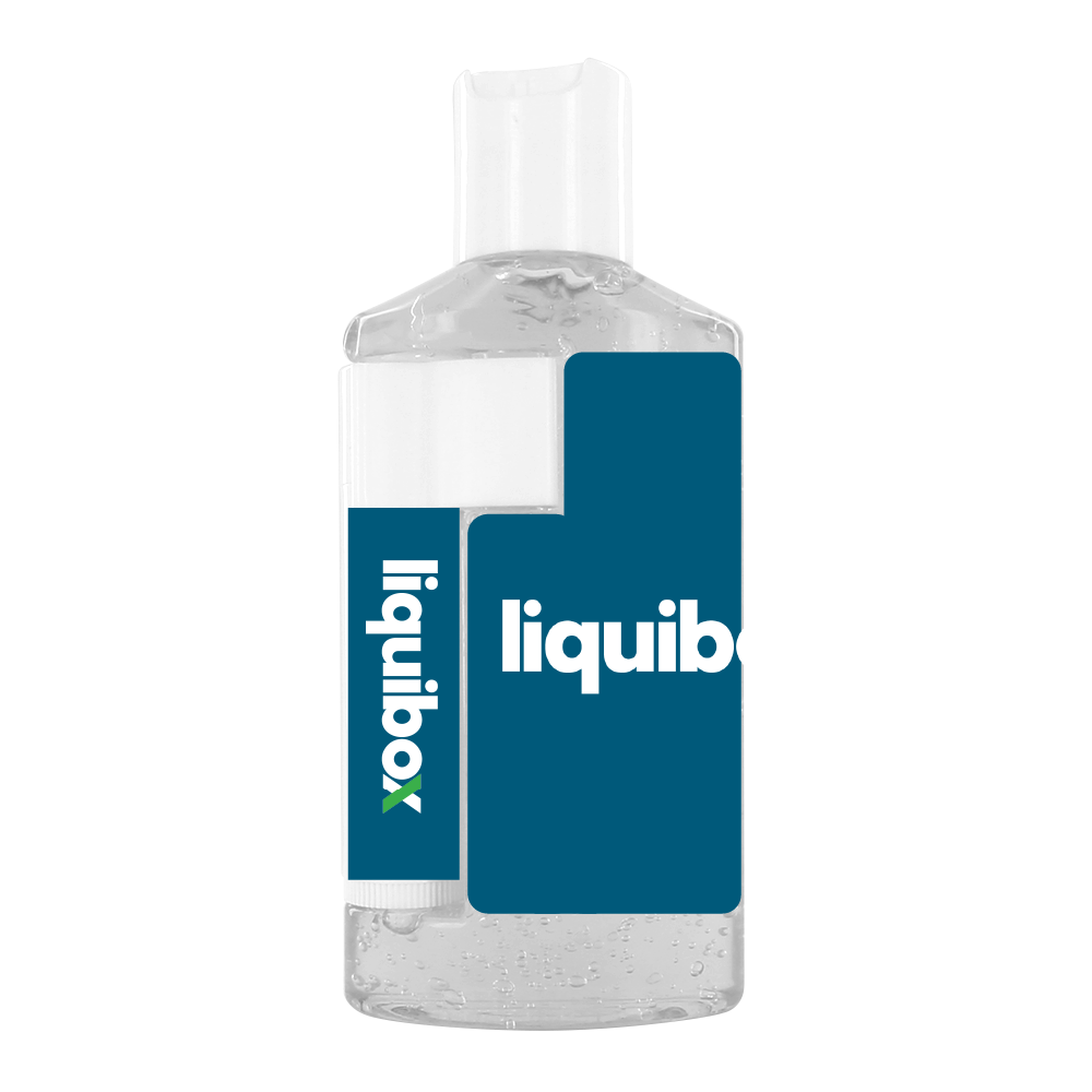 2 oz Duo Bottle with Clear Gel Sanitizer and SPF 15 Lip Balm in White Tube