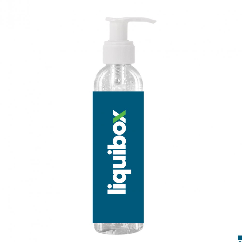 8 oz Clear Sanitizer in Clear Bottle with Pump