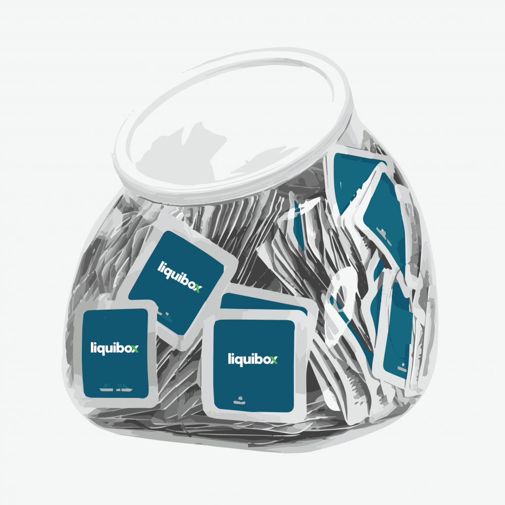 64 oz. Single Use Sanitizer Tub Display (Includes 250 Labeled Packets)