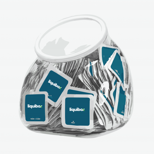 64 oz. Single Use Sanitizer Tub Display (Includes 250 Labeled Packets)