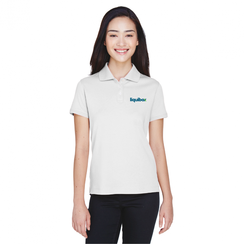 Devon & Jones Ladies' Solid Perfect Pima Interlock Polo