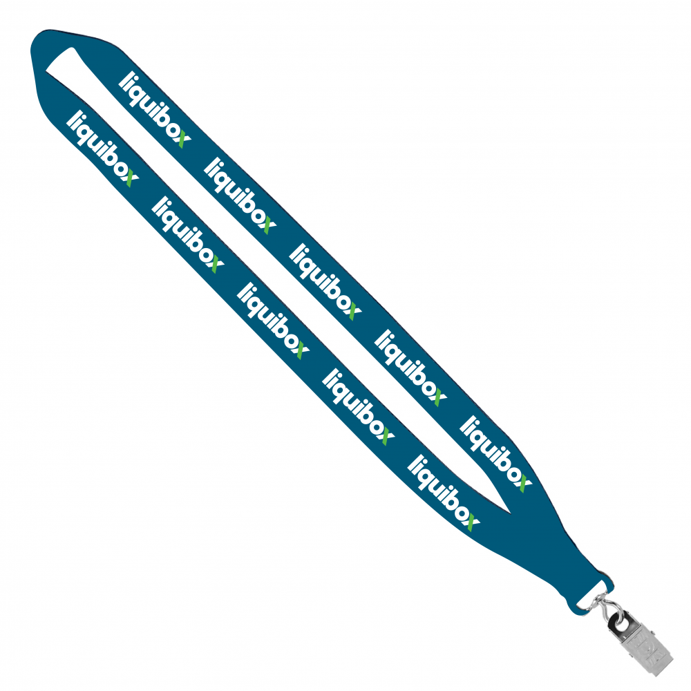 3/4" Dye-Sublimated Lanyard w/ Bulldog Clip