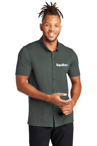 Mercer+Mettle™ Stretch Pique Full-Button Polo
